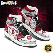 NCAA Oklahoma Sooners Grey Crimson Air Jordan 1 High Sneakers