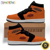 NCAA Oklahoma State Cowboys Orange Black Air Jordan 1 High Sneakers