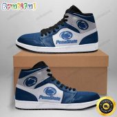 NCAA Penn State Nittany Lions Blue White Air Jordan 1 High Sneakers Legendary Air Jordan Footwear