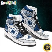 NCAA Penn State Nittany Lions Grey Blue Air Jordan 1 High Sneakers