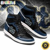 NCAA Pittsburgh Panthers Blue Black Air Jordan 1 High Sneakers