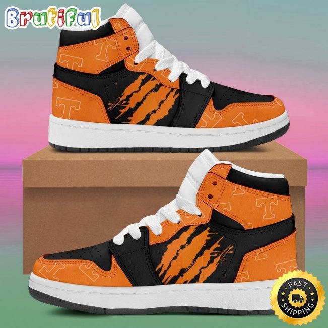 NCAA Tennessee Volunteers Orange Black Air Jordan 1 High Sneakers
