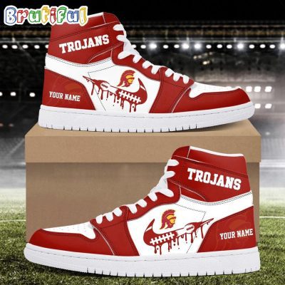 NCAA USC Trojans Sport Team Personalized Air Jordan 1 Hightop Shoes