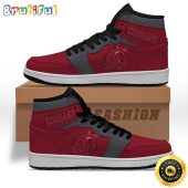 NCAA Washington State Cougars Red Grey Air Jordan 1 High Sneakers