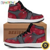 NCAA Washington State Cougars Red Grey Scratch Air Jordan 1 High Sneakers