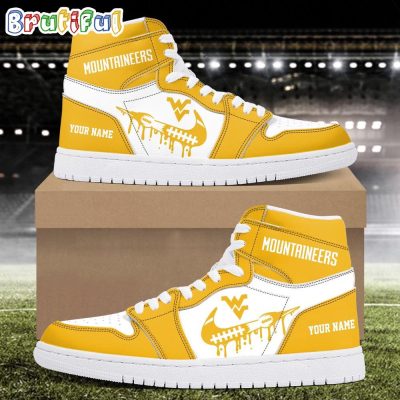 NCAA West Virginia Mountaineers Sport Team Personalized Air Jordan 1 Hightop Shoes