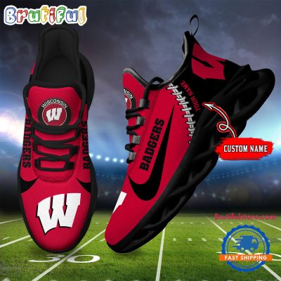NCAA Wisconsin Badgers New Season Design Max Soul Shoes Sport Sneaker
