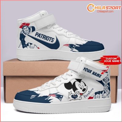 New England Patriots Personalized High Top Sneakers Unique Gift - soulcals