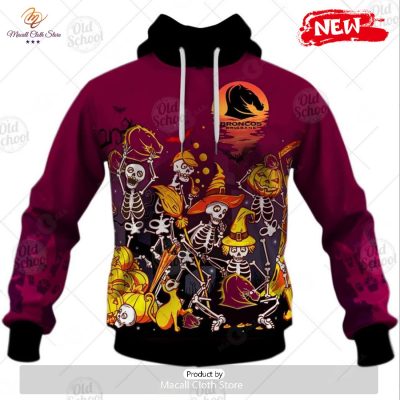 NEW NRL Brisbane Broncos Halloween Style for Men and Women Hoodie Sweatshirt 3D -soulcals
