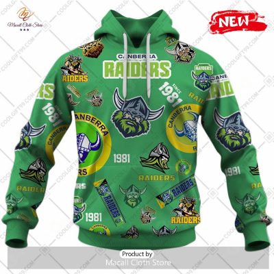 [NEW] NRL Canberra Raiders Season Logo Design Hoodie Sweatshirt 3D -soulcals