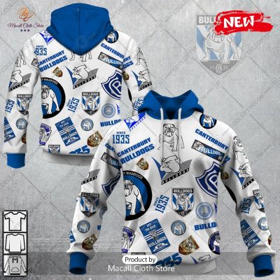 [NEW] NRL Canterbury Bankstown Bulldogs Season Logo Design Hoodie Sweatshirt 3D -soulcals