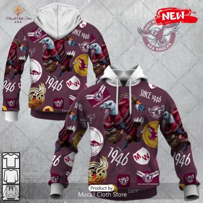 [NEW] NRL Manly Warringah Sea Eagles Season Logo Design Hoodie Sweatshirt 3D -soulcals