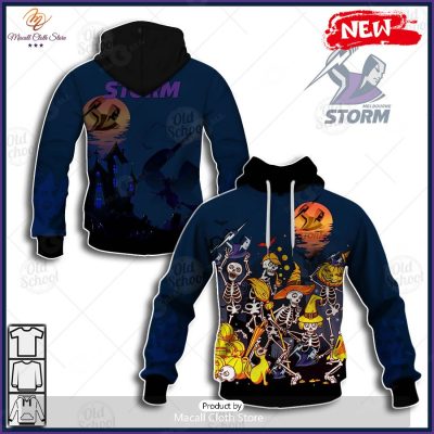 NEW NRL Melbourne Storm Halloween Style for Men and Women Hoodie Sweatshirt 3D -soulcals