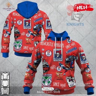 [NEW] NRL Newcastle Knights Season Logo Design Hoodie Sweatshirt 3D -soulcals