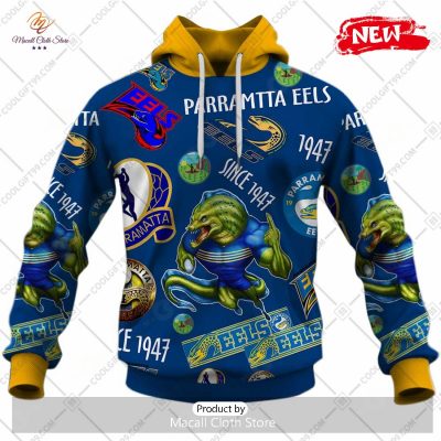 [NEW] NRL Parramatta Eels Season Logo Design Hoodie Sweatshirt 3D -soulcals