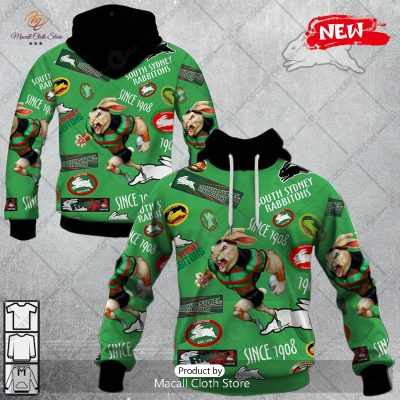 [NEW] NRL South Sydney Rabbitohs Season Logo Design Hoodie Sweatshirt 3D -soulcals