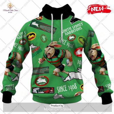 [NEW] NRL South Sydney Rabbitohs Season Logo Design Hoodie Sweatshirt 3D -soulcals
