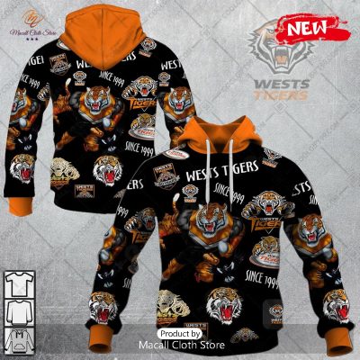 [NEW] NRL Wests Tigers Season Logo Design Hoodie Sweatshirt 3D -soulcals