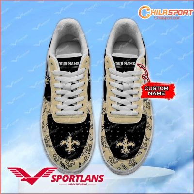 New Orleans Saints Sneakers Stylish, Comfy, New Arrival, For All! - soulcals New Orleans Saints Sneakers Stylish, Comfy, New Arrival, For All! - soulcals