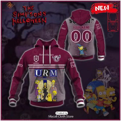 NEW Personalise NRL Manly Warringah Sea Eagles x The Simpsons Halloween 2023 Jersey -soulcals