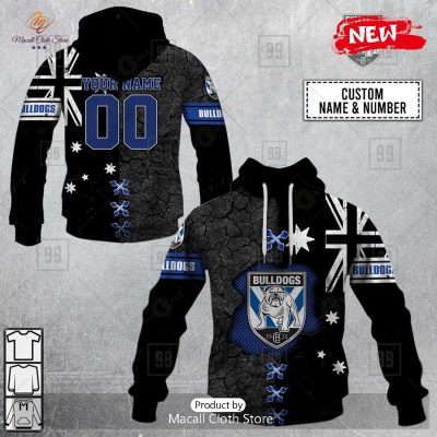 [NEW] Personalized NRL Canterbury Bankstown Bulldogs Flag Design Hoodie Sweatshirt 3D -soulcals
