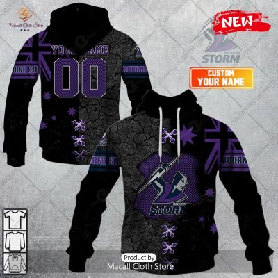 [NEW] Personalized NRL Melbourne Storm Flag Design Hoodie Sweatshirt 3D -soulcals