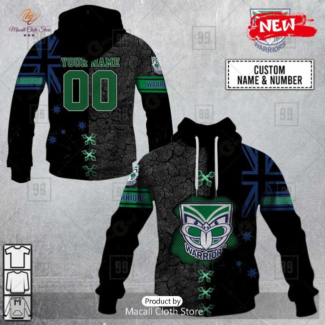 [NEW] Personalized NRL New Zealand Warriors Flag Design Hoodie Sweatshirt 3D -soulcals