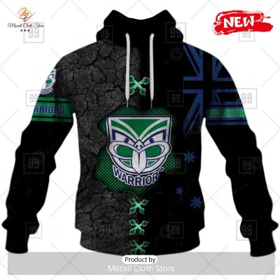 [NEW] Personalized NRL New Zealand Warriors Flag Design Hoodie Sweatshirt 3D -soulcals