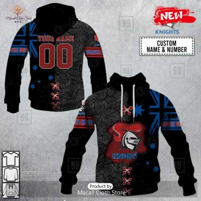 [NEW] Personalized NRL Newcastle Knights Flag Design Hoodie Sweatshirt 3D -soulcals