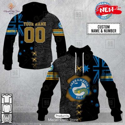 [NEW] Personalized NRL Parramatta Eels Flag Design Hoodie Sweatshirt 3D -soulcals