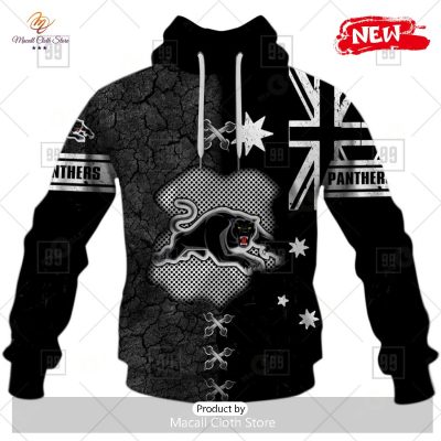 [NEW] Personalized NRL Penrith Panthers Flag Design Hoodie Sweatshirt 3D -soulcals