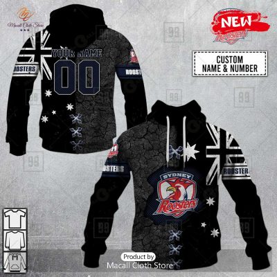 [NEW] Personalized NRL Sydney Roosters Flag Design Hoodie Sweatshirt 3D -soulcals