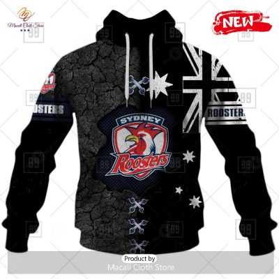 [NEW] Personalized NRL Sydney Roosters Flag Design Hoodie Sweatshirt 3D -soulcals