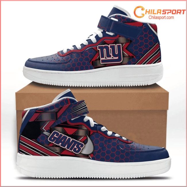 New York Giants Premium High Top Sneakers Official Fanwear - soulcals