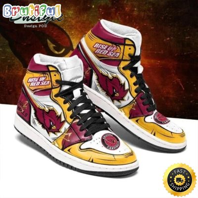 NFL Arizona Cardinals Yellow White Air Jordan 1 High Sneakers