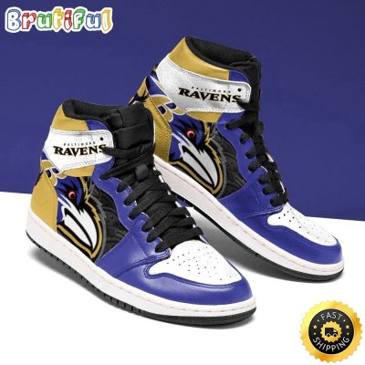 NFL Baltimore Ravens Air Jordan 1 Shoes