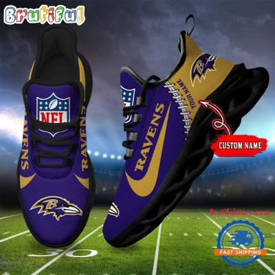 NFL Baltimore Ravens Football New Season Sneaker Max Soul Shoes