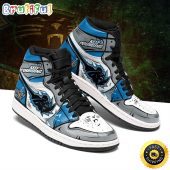 NFL Carolina Panthers Grey Blue Air Jordan 1 High Sneakers