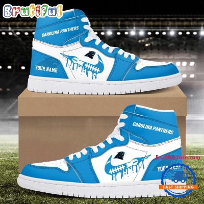 NFL Carolina Panthers New Season Custom Air Jordan 1 Hightop Shoes