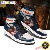 NFL Chicago Bears Dark Blue White Monster Air Jordan 1 High Sneakers