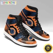 NFL Chicago Bears Orange Black Air Jordan 1 High Sneakers