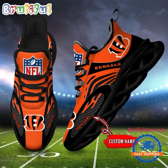 NFL Cincinnati Bengals Football Logo Team New Design Max Soul Shoes Sneaker