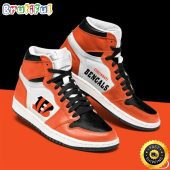 NFL Cincinnati Bengals Orange White Air Jordan 1 High Sneakers For Fans