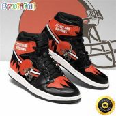 NFL Cleveland Browns Logo Air Jordan 1 High Sneakers