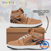 NFL Denver Broncos Brown Air Jordan 1 Hightop Shoes