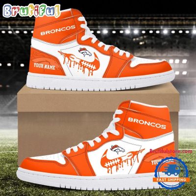 NFL Denver Broncos New Season Custom Air Jordan 1 Hightop Shoes