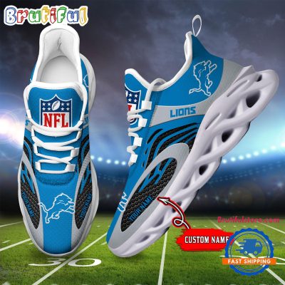 NFL Detroit Lions Football Logo Team New Design Max Soul Shoes Sneaker