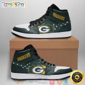 NFL Green Bay Packers Green White Sneaker Air Jordan 1 High Sneakers