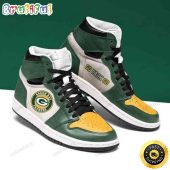 NFL Green Bay Packers Green Yellow Sneaker Air Jordan 1 High Sneakers
