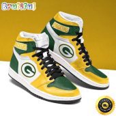 NFL Green Bay Packers Yellow Green Sneaker Air Jordan 1 High Sneakers
